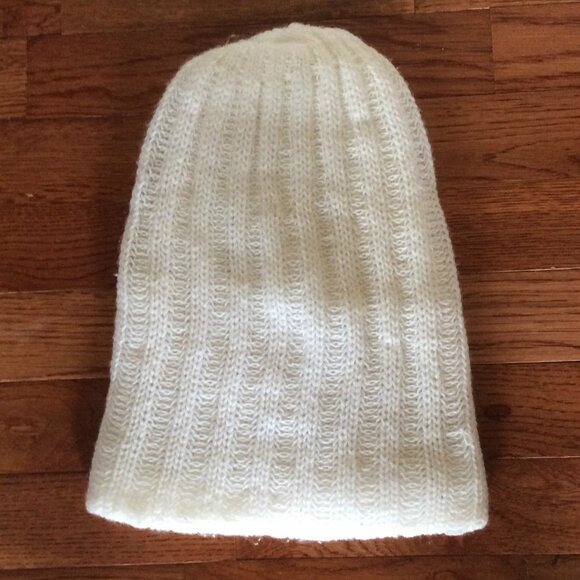White Scarf Hat Womens Headwraps Winter Cold Weather Toque Ski Sports Wear - Picture 1 of 5